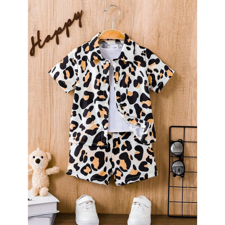 Baby/boy summer trendy cheetah printed shirt and short - #SS505