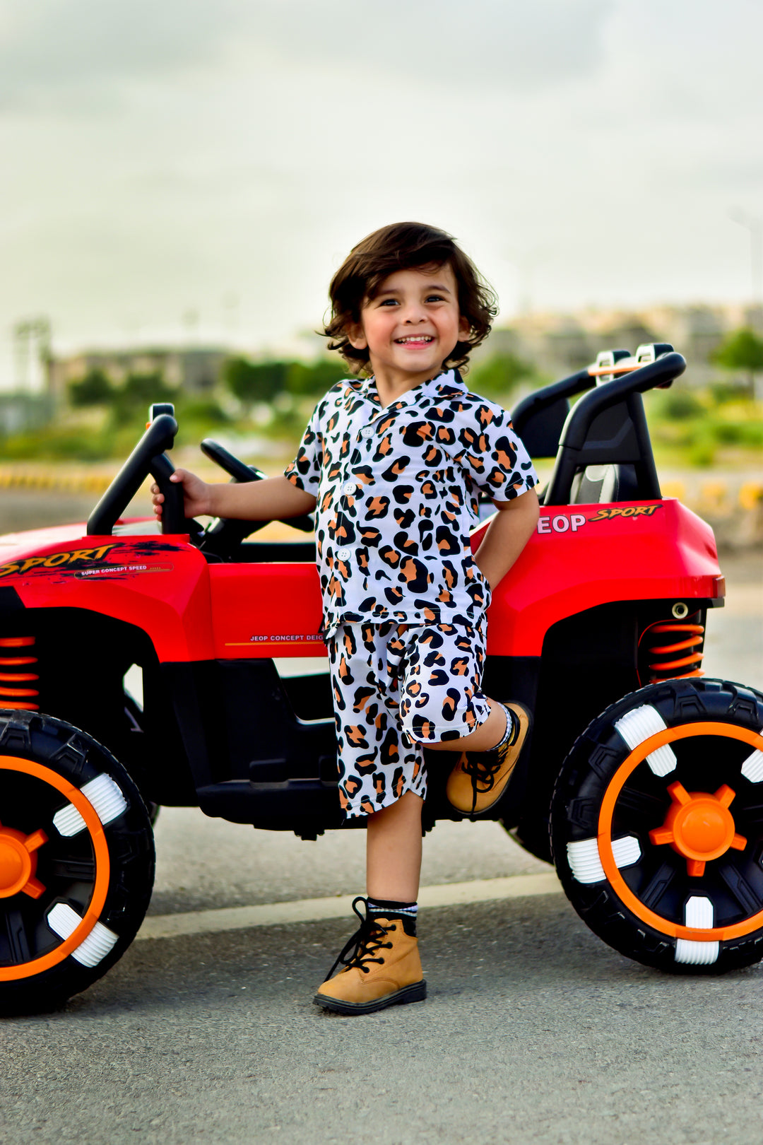 Baby/boy summer trendy cheetah printed shirt and short - #SS505