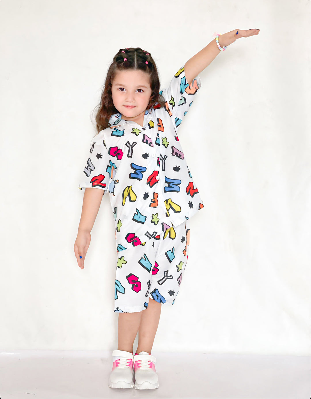 Baby/boy multi alphabetic printed kids short and shirt - #SS511