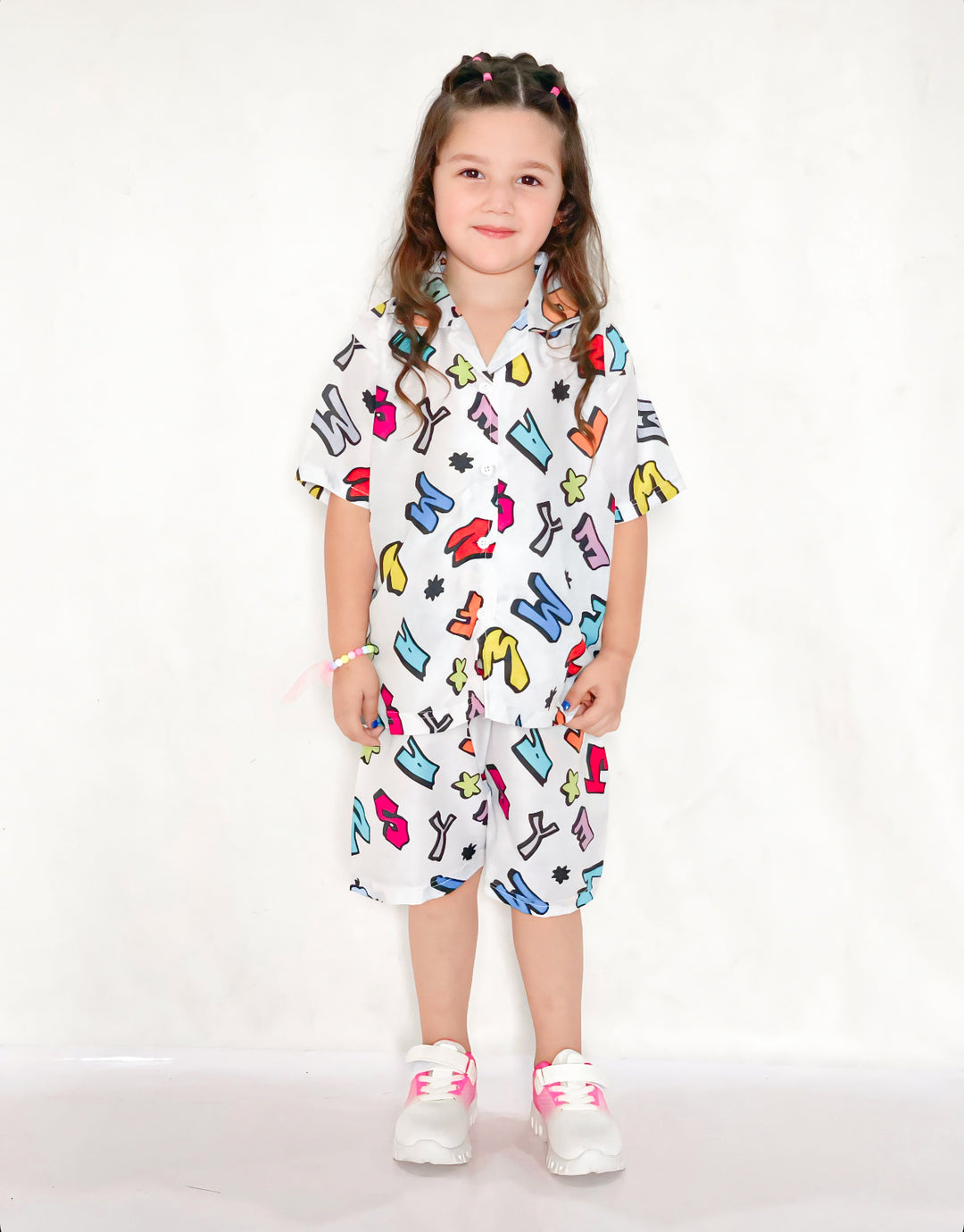 Baby/boy multi alphabetic printed kids short and shirt - #SS511