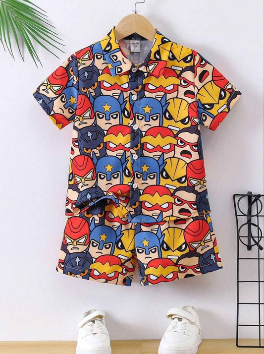 Baby/boy summer new style cartoon printed shirt and short - #SH-732