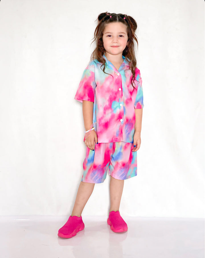 Baby/boy summer tie dye style short and shirt - #SS500