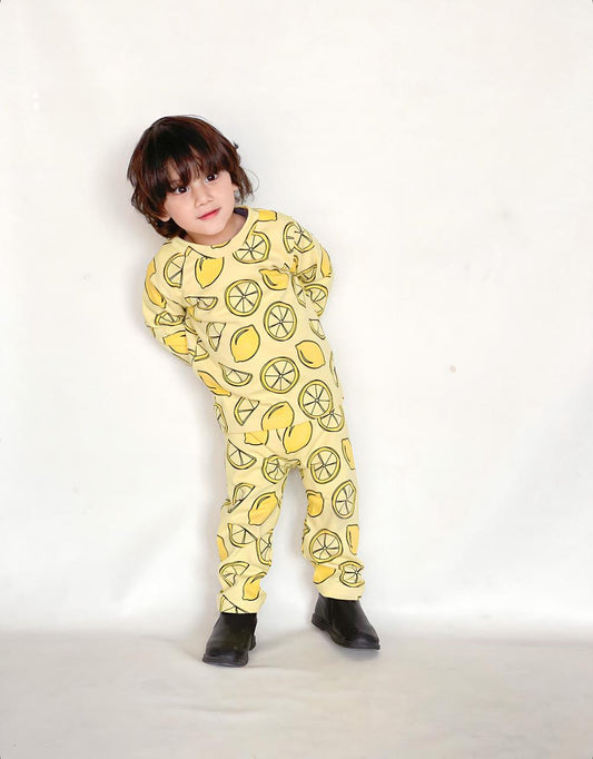 Baby/boy lemon printed style kids wear - #3007