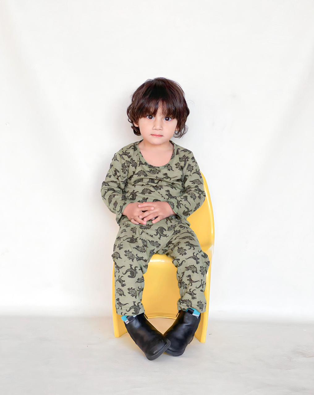 Baby/boy dino style printed kids wear - #3006