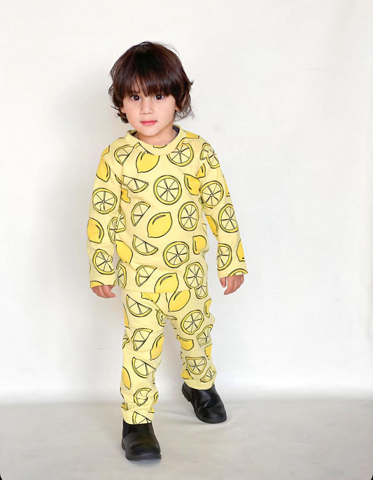 Baby/boy lemon printed style kids wear - #3007