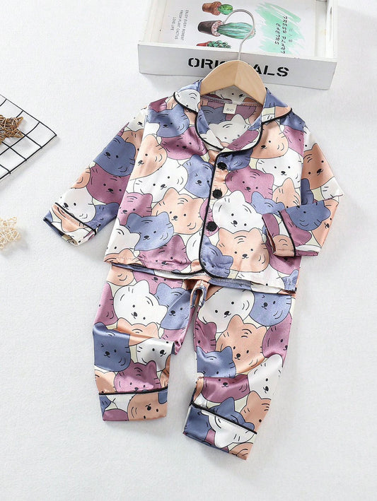 Baby/boy multi bear printed kids sleepwear set - NS8