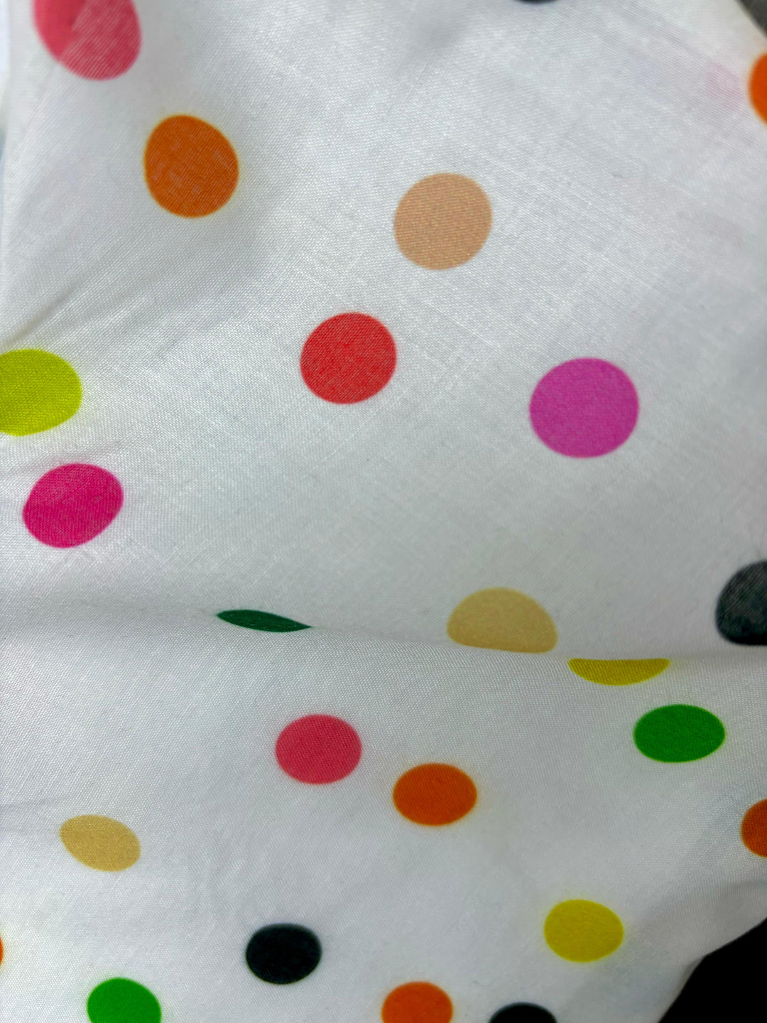 Baby girl multi polka dot printed dress - #118