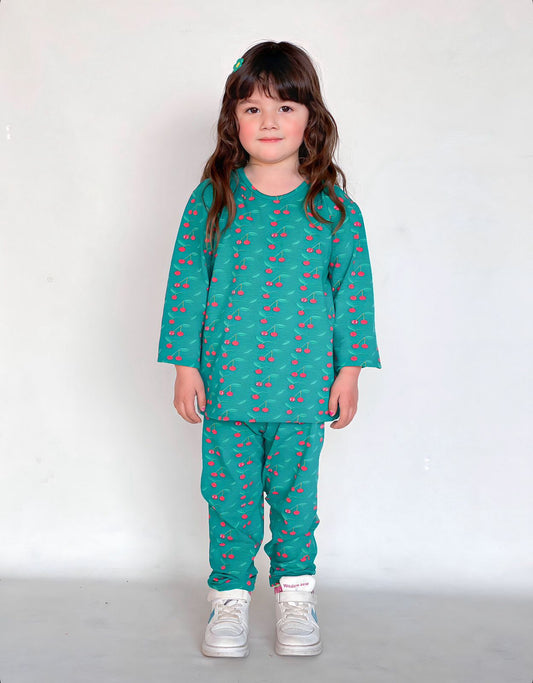 Baby/boy cherry printed style kids wear - #3002