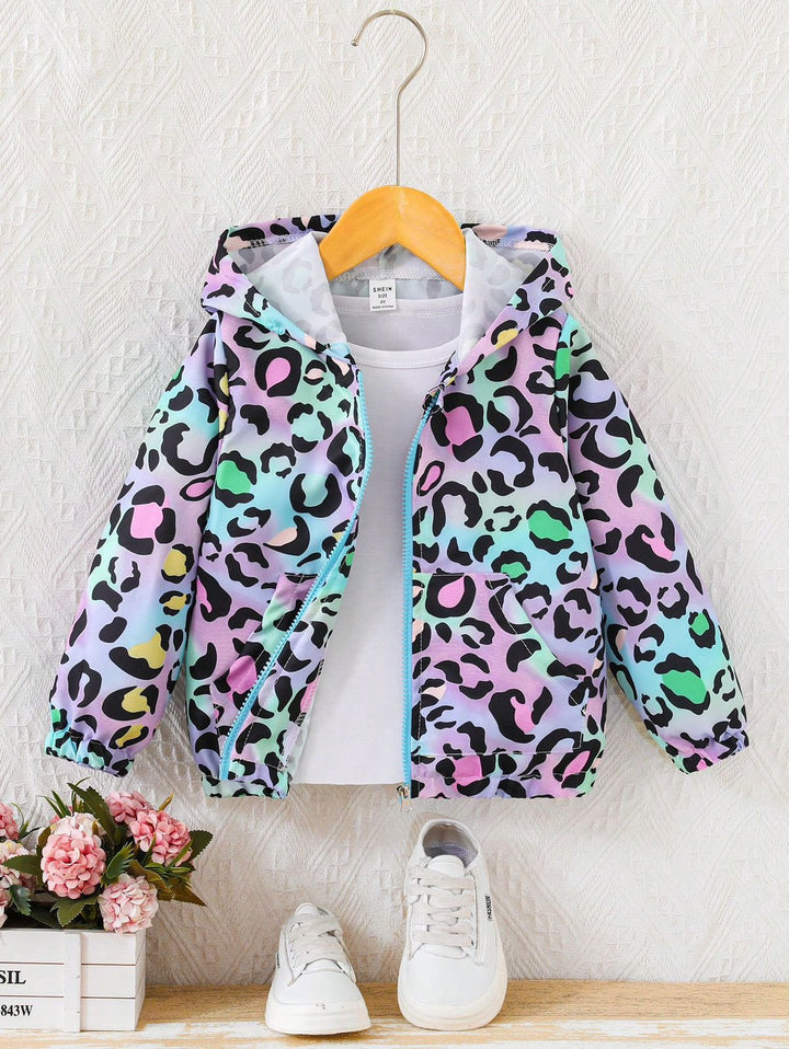 Baby/boy multi cheetah printed style zip-up hoodie - #Z-0099