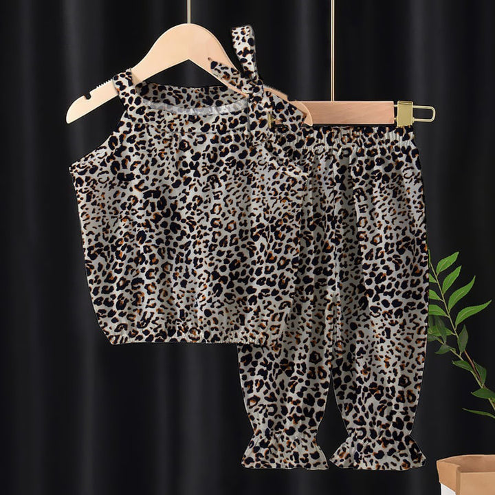 Baby girl cheetah style print dress